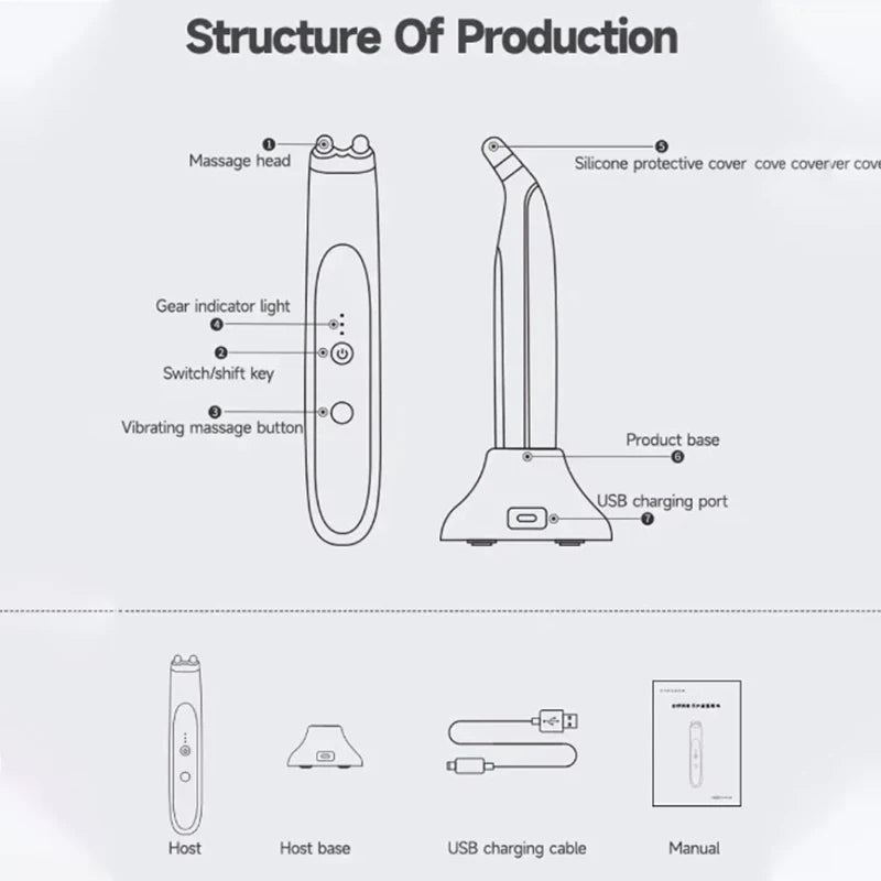 EMS Eye Massager – Microcurrent Device for Wrinkles & Eye Bags