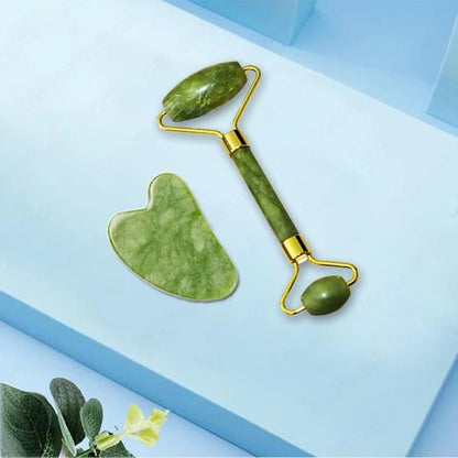 Gua Sha Face Massager – Jade Roller & Facial Massage Tool