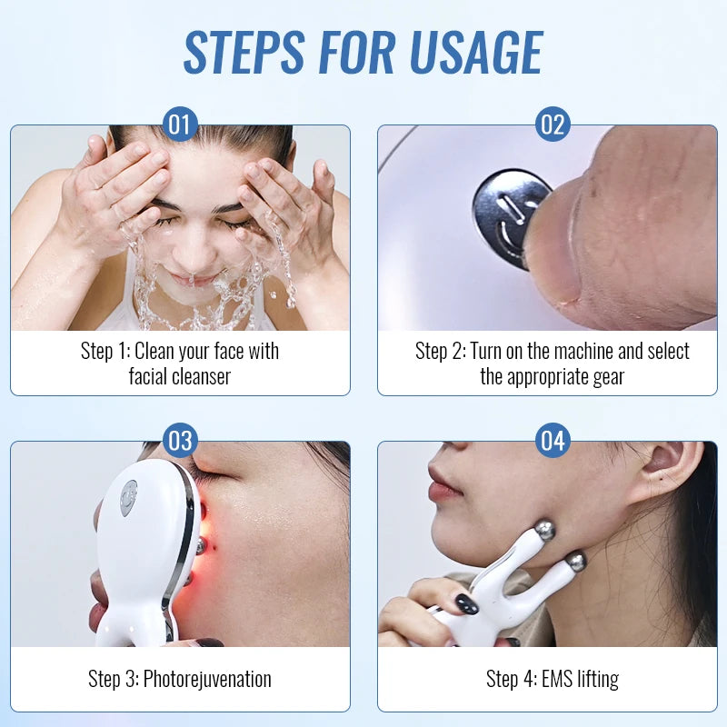 7 in 1 Face Lifting Device – EMS LED Facial & Neck Massager