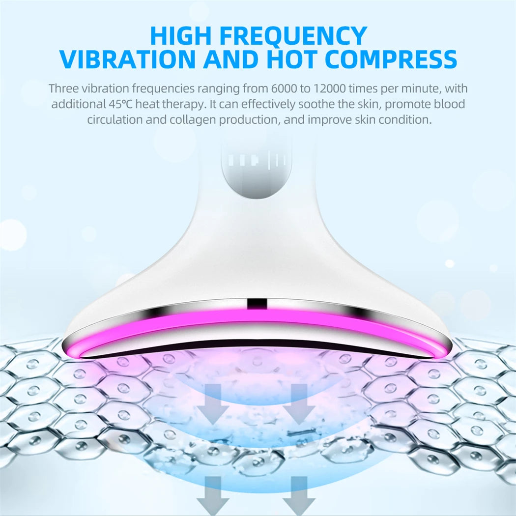 CkeyiN 4 Color Neck Beauty Device – EMS Face & Neck Massager