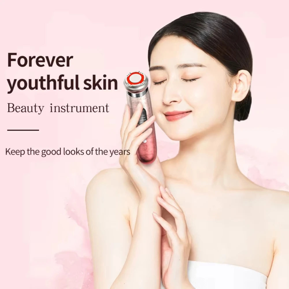 Anti-wrinkle EMS Beauty Instrument – Red & Blue Light Facial Device