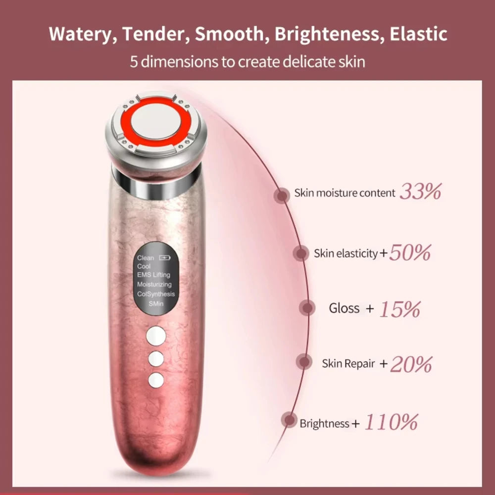 Anti-wrinkle EMS Beauty Instrument – Red & Blue Light Facial Device