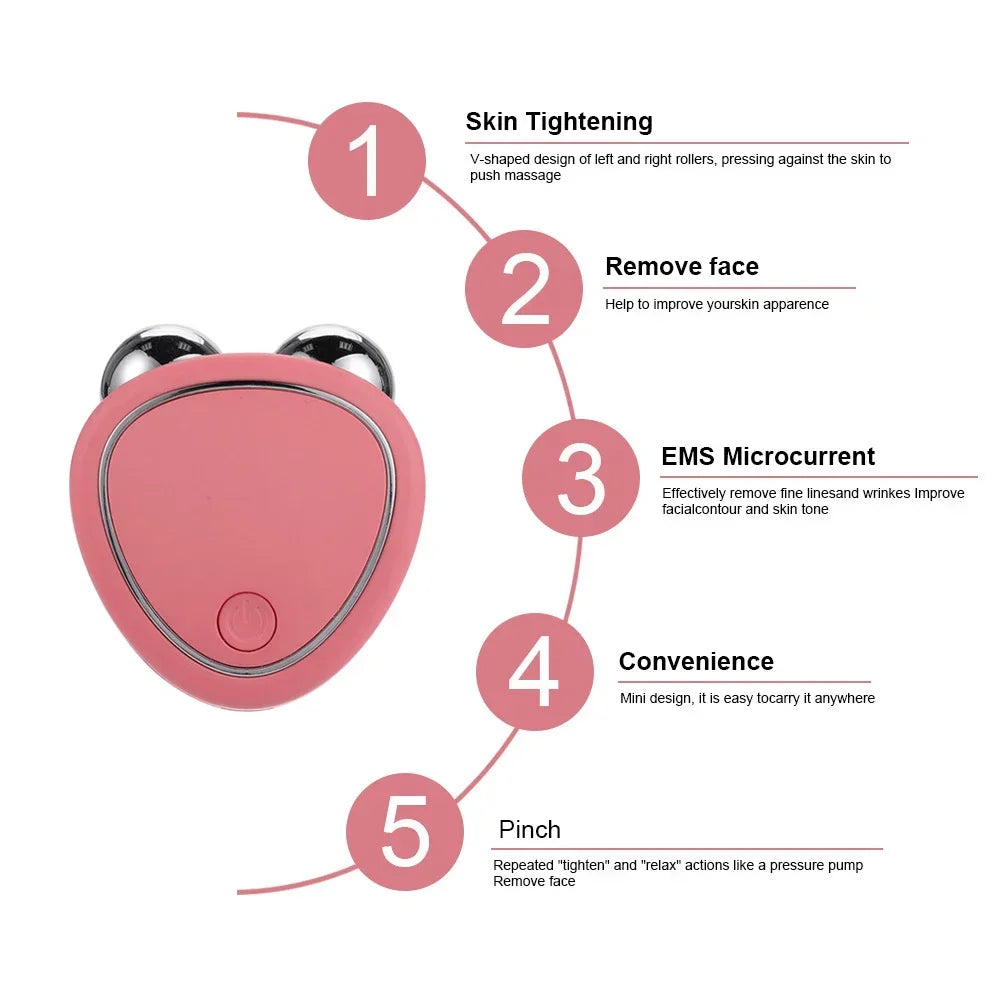 Electric Facial Lifting Roller – EMS Skin Tightening Massager