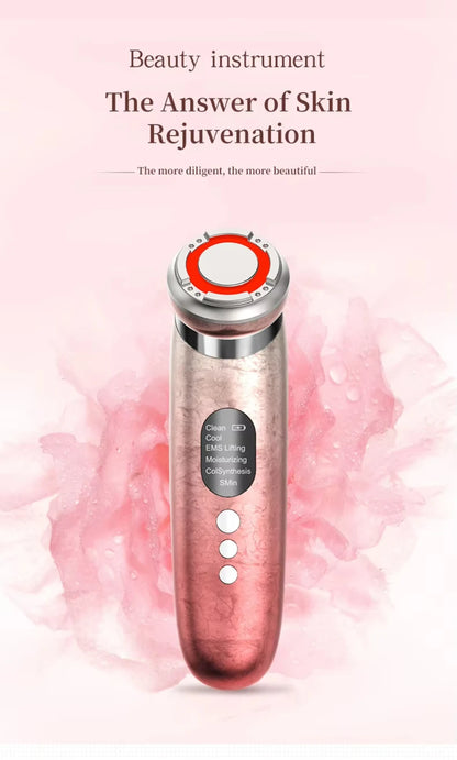 Anti-wrinkle EMS Beauty Instrument – Red & Blue Light Facial Device