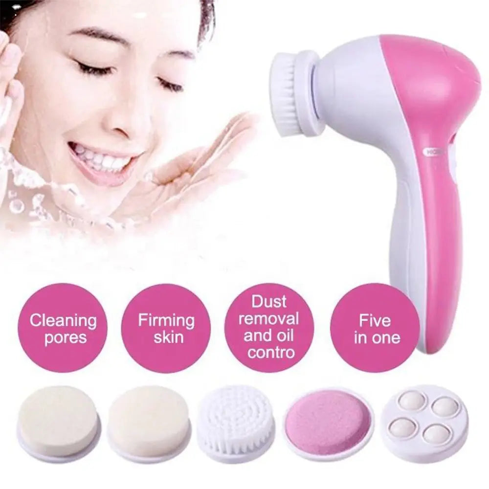 Electric Facial Cleaner 5 in 1 – Face Brush & Blackhead Massager