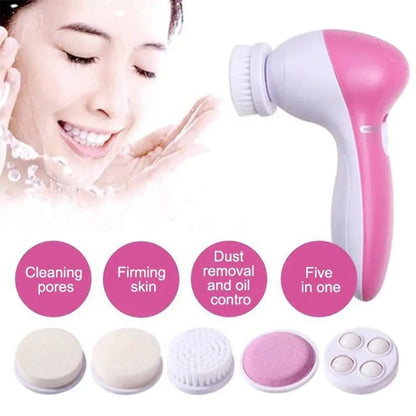 Electric Facial Cleaner 5 in 1 – Face Brush & Blackhead Massager