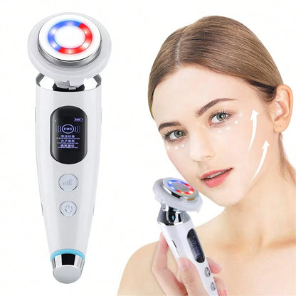 Ultrasonic RF Beauty Device – LED Photon & Microcurrent Massager