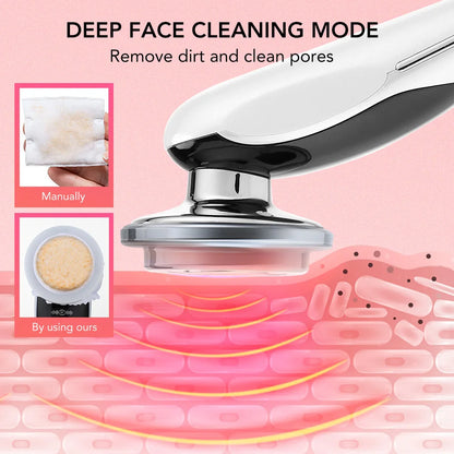 7 In 1 EMS Face Lifting Device – LED Facial Massager & Pore Vacuum