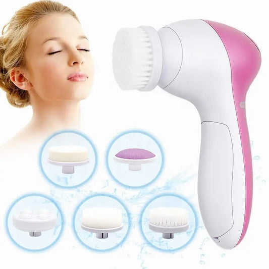 Electric Facial Cleaner 5 in 1 – Face Brush & Blackhead Massager