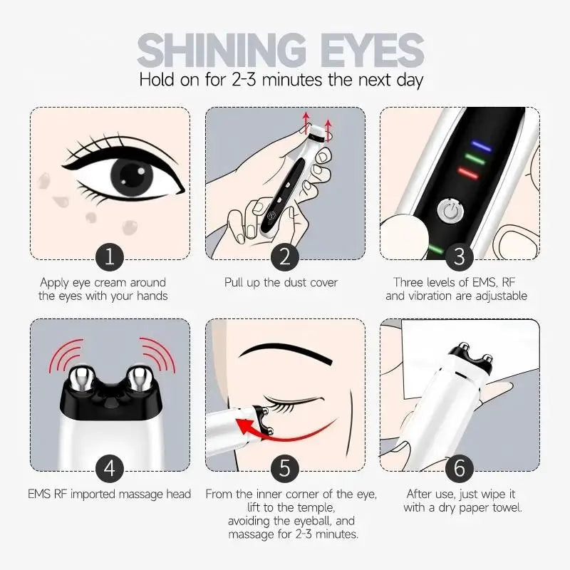 EMS Eye Massager – Microcurrent Device for Wrinkles & Eye Bags