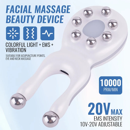 7 in 1 Face Lifting Device – EMS LED Facial & Neck Massager
