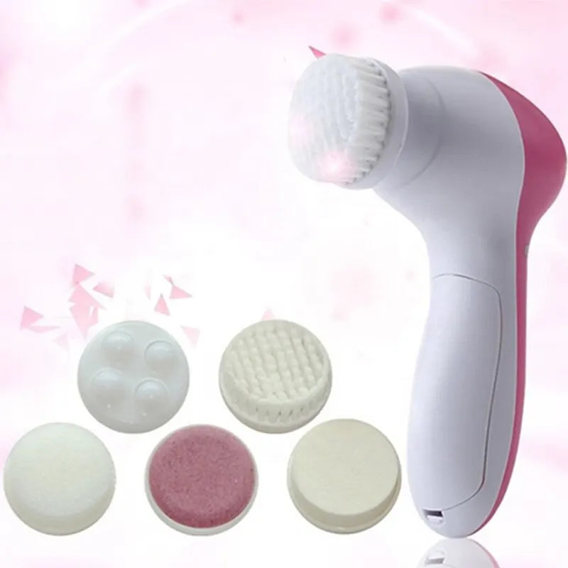Electric Facial Cleaner 5 in 1 – Face Brush & Blackhead Massager