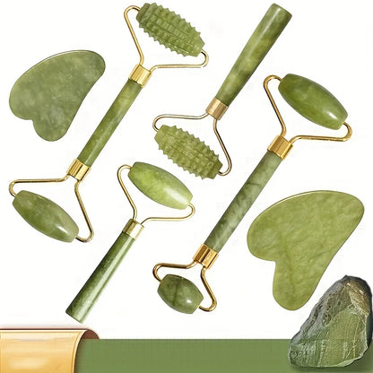Gua Sha Face Massager – Jade Roller & Facial Massage Tool